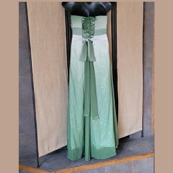 Fantasy Elves Victorian Prom Dress Wrap Cape Green Long Gown Lace Sequin Corset - Picture 9 of 15